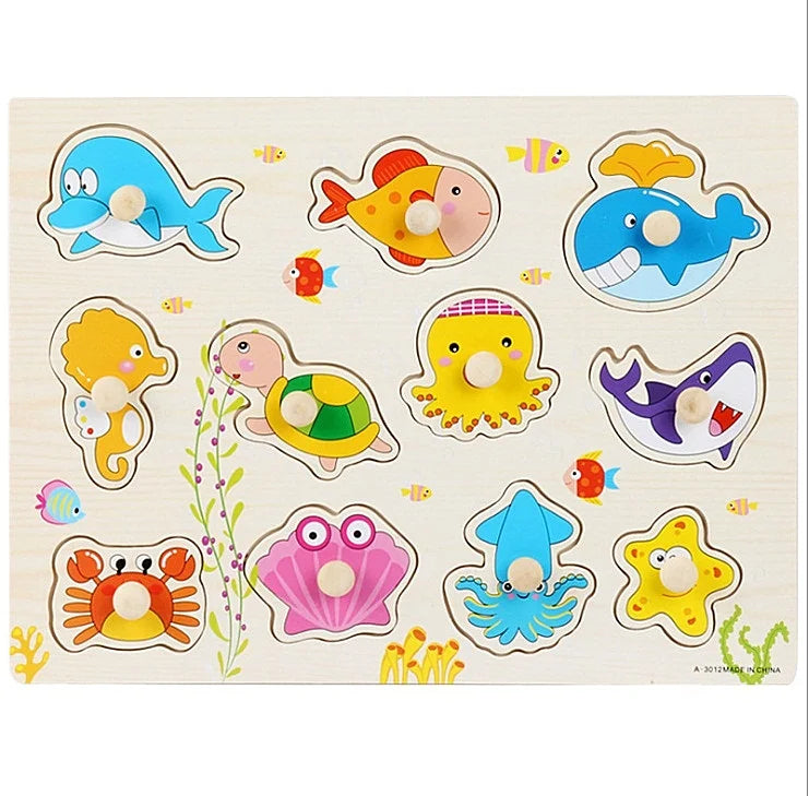 30cm Baby Toys Puzzle Hand Grab Board