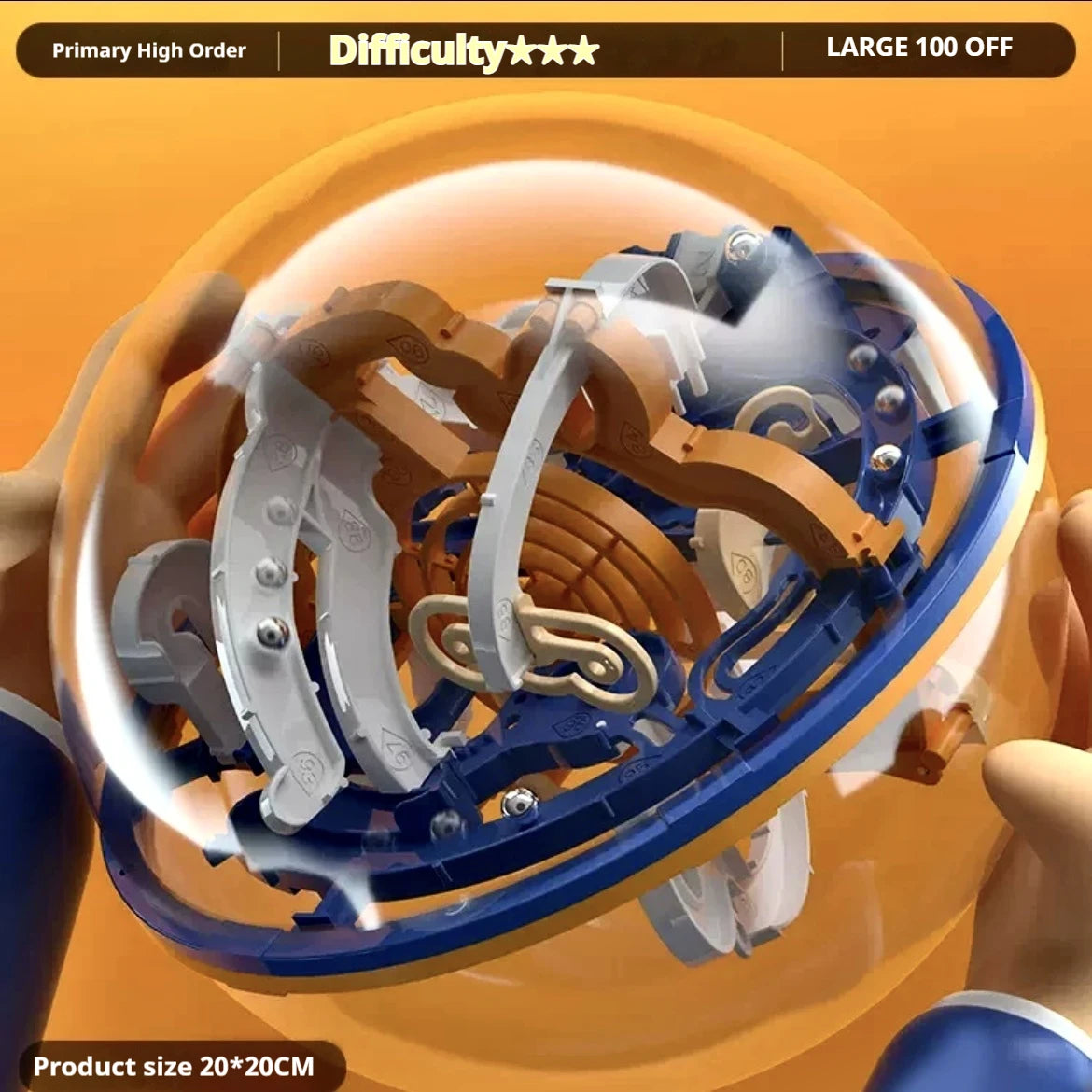 Large 299 Levels 3D Puzzle Ball Maze Toy