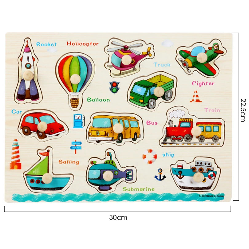 30cm Baby Toys Puzzle Hand Grab Board