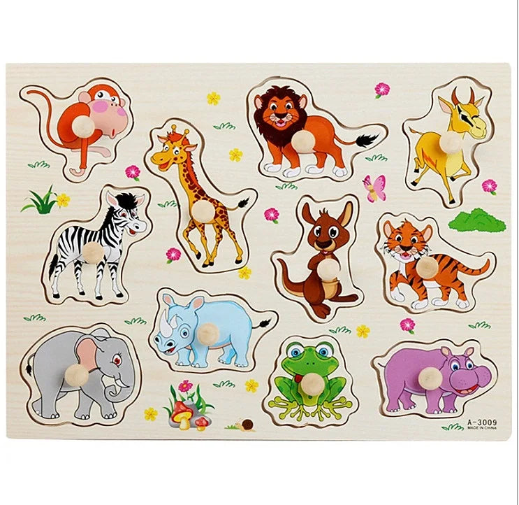 30cm Baby Toys Puzzle Hand Grab Board