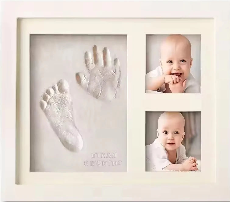 Newborn Baby DIY Hand And Footprint Kit Ink Pads Photo Frame Handprint Toddlers Souvenir Accessories Safe Clean Baby Shower Gift