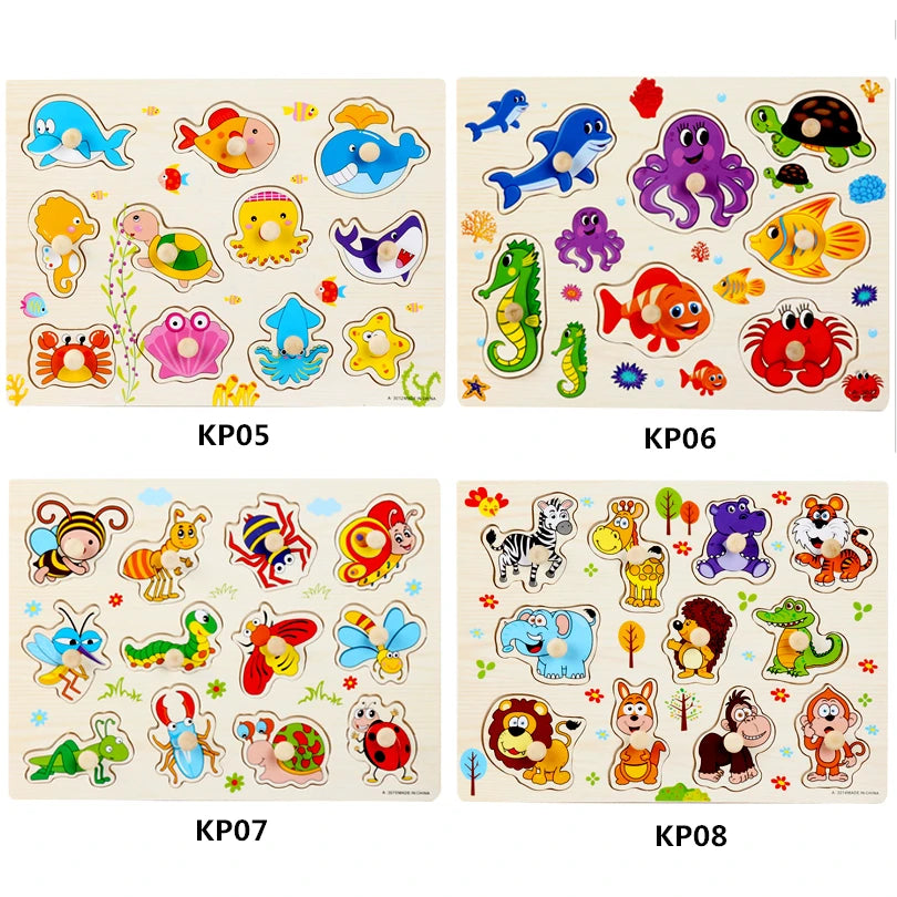 30cm Baby Toys Puzzle Hand Grab Board