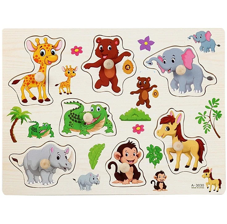 30cm Baby Toys Puzzle Hand Grab Board