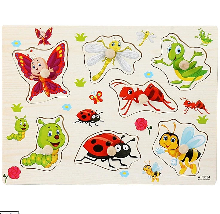 30cm Baby Toys Puzzle Hand Grab Board