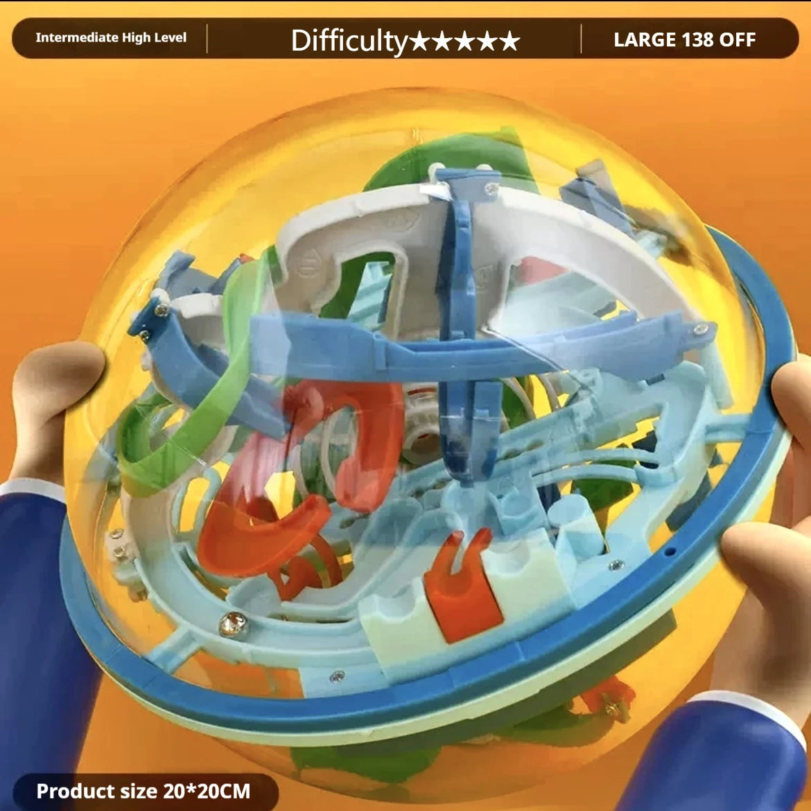 Large 299 Levels 3D Puzzle Ball Maze Toy