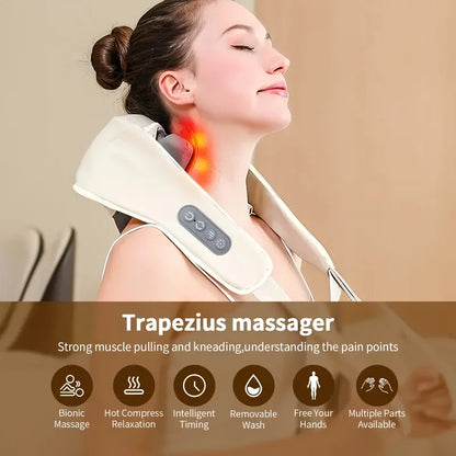 Electric Neck Shoulder Massager Pillow