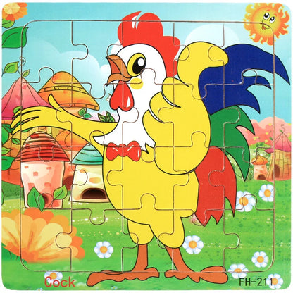 20 Piece wooden 3D puzzle cartoon animal