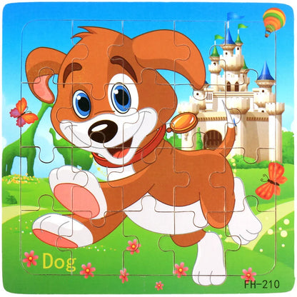 20 Piece wooden 3D puzzle cartoon animal