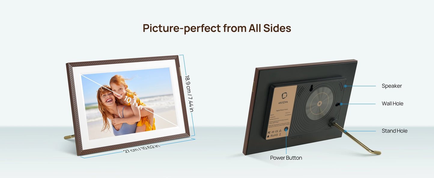 Digital Picture Frame 10.1 Inch Smart WiFi Digital Photo Frame Touch Screen