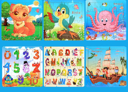 20 Piece wooden 3D puzzle cartoon animal