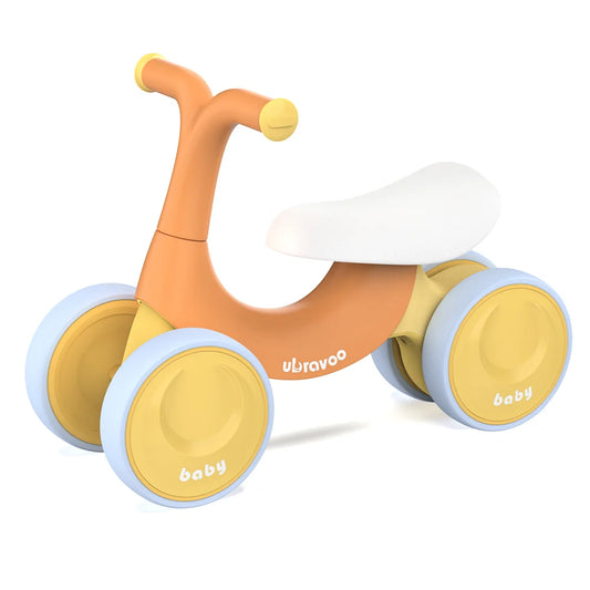 UBRAVOO Baby Balance Bike Toys 10-36 Month with 4 Wheels, No Pedal