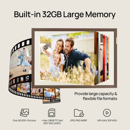 Digital Picture Frame 10.1 Inch Smart WiFi Digital Photo Frame Touch Screen