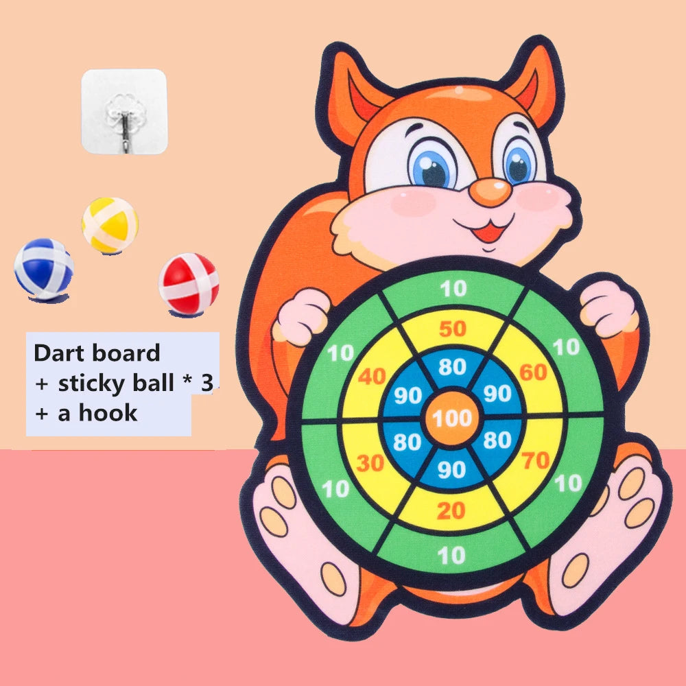 Animal Dart Board with Sticky Balls