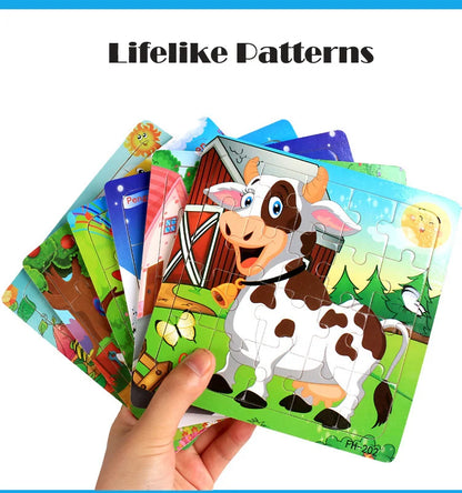 20 Piece wooden 3D puzzle cartoon animal