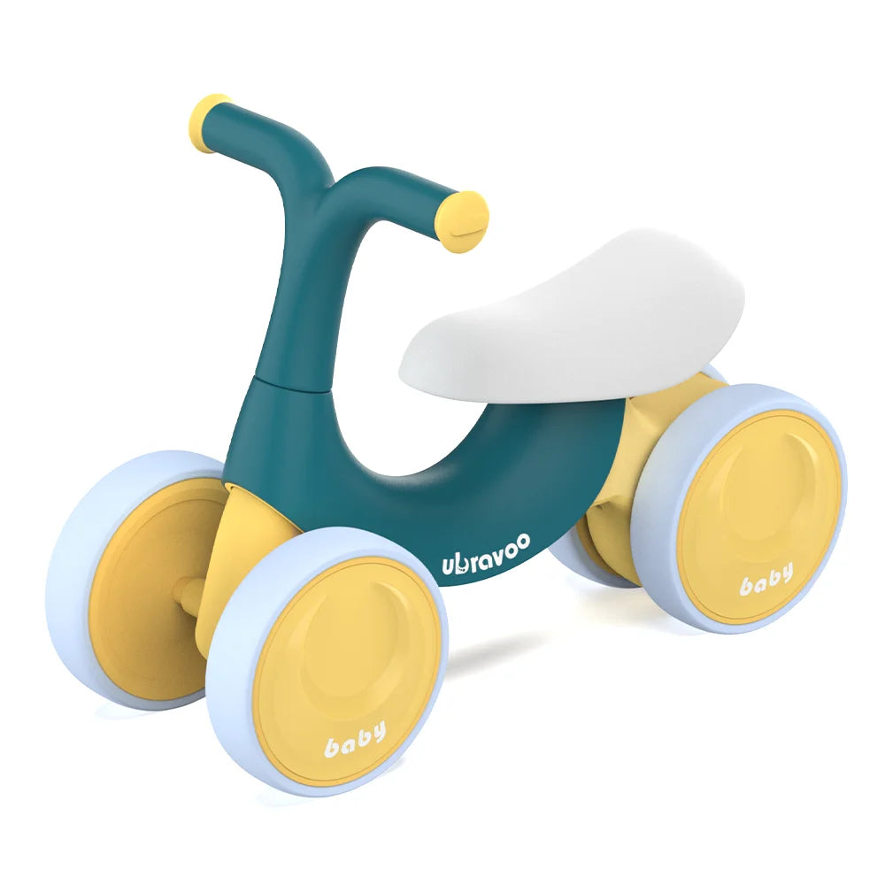 UBRAVOO Baby Balance Bike Toys 10-36 Month with 4 Wheels, No Pedal