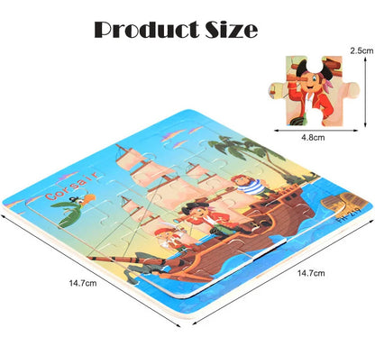 20 Piece wooden 3D puzzle cartoon animal