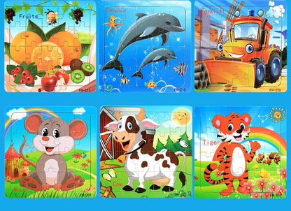 20 Piece wooden 3D puzzle cartoon animal