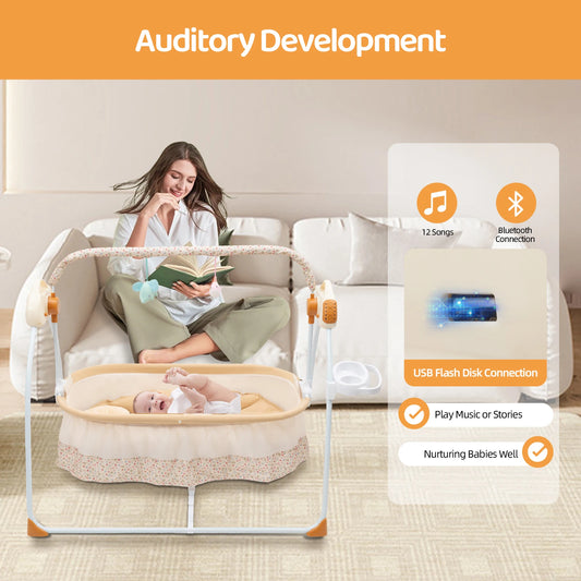 Electric baby crib cradle