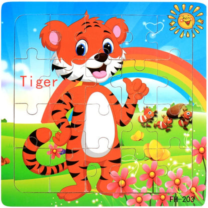 20 Piece wooden 3D puzzle cartoon animal