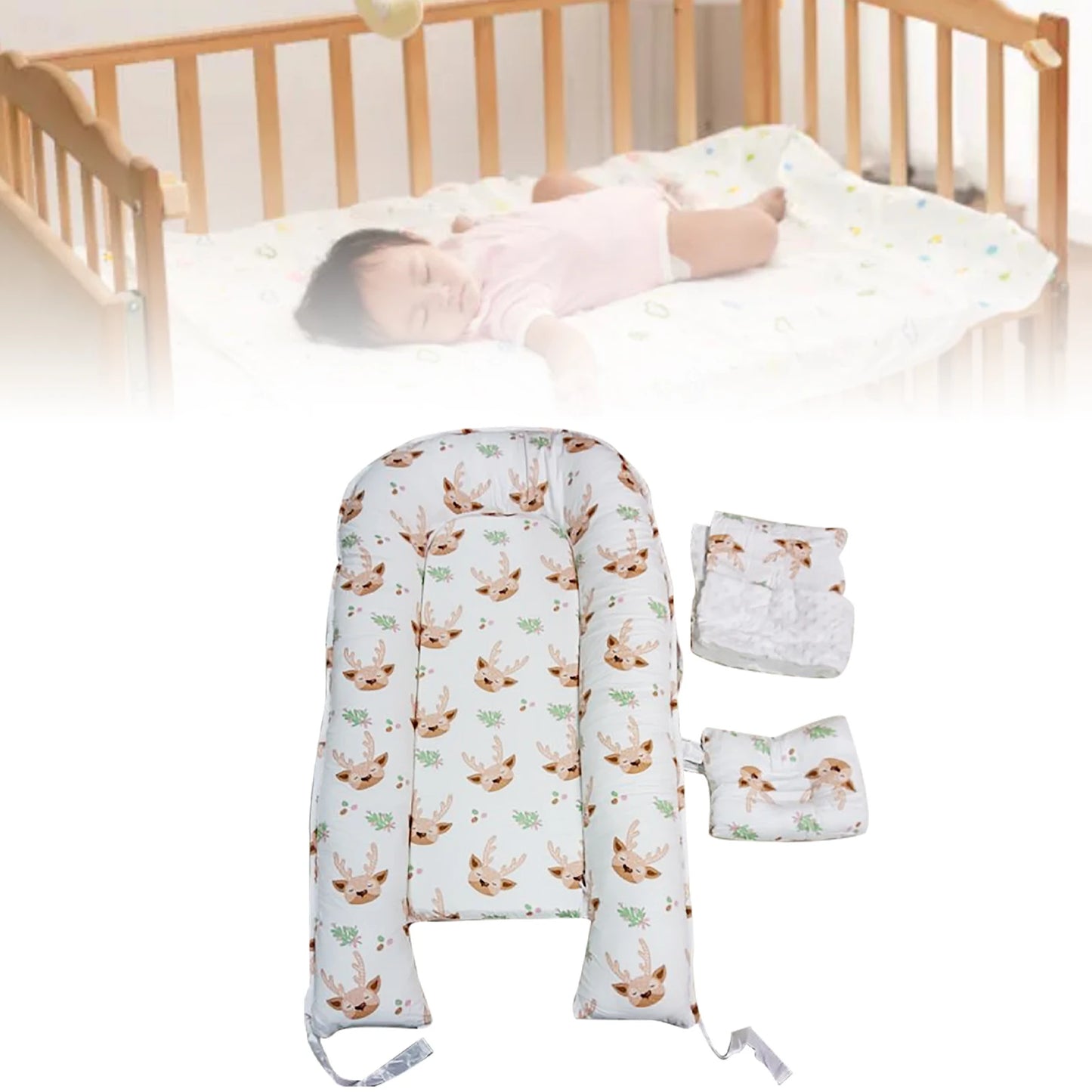Baby Playpen Portable Play Yard Foldable Crib with Mattress for Sleeping Nap