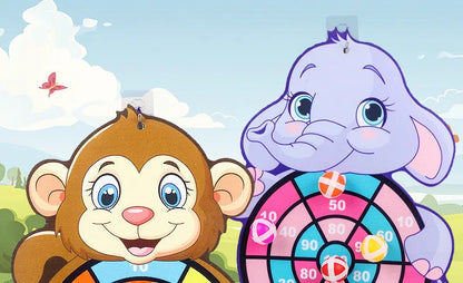 Animal Dart Board with Sticky Balls