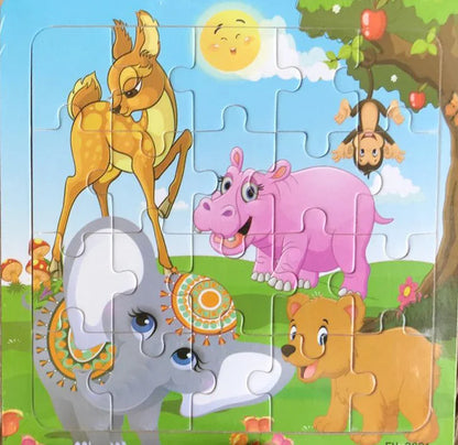20 Piece wooden 3D puzzle cartoon animal
