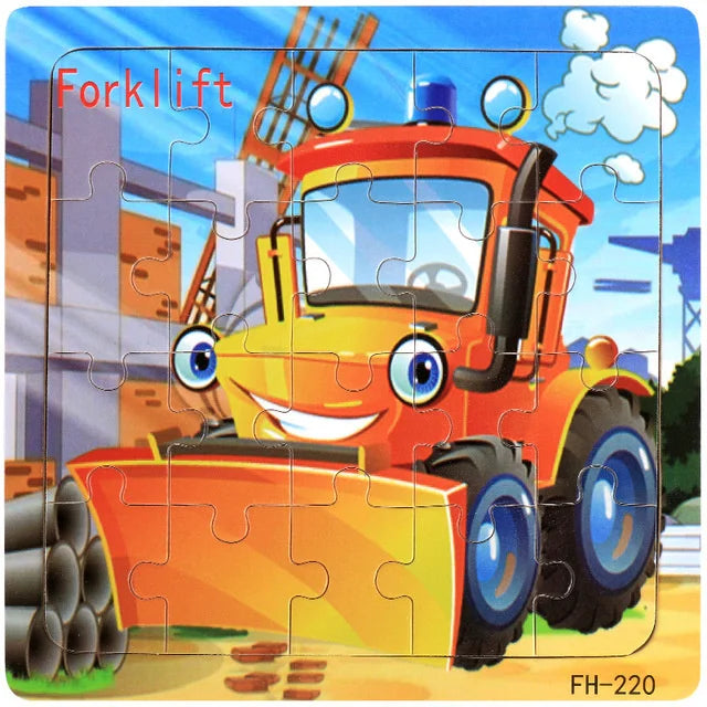 20 Piece wooden 3D puzzle cartoon animal