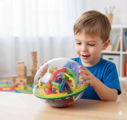 3D puzzle ball maze toy