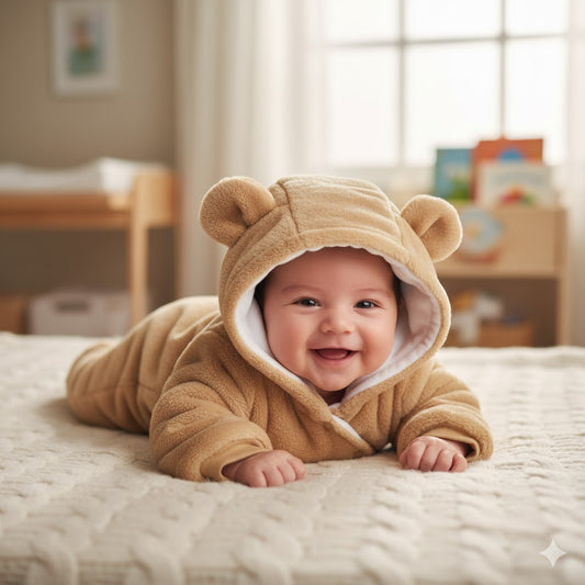 Winter hooded romper