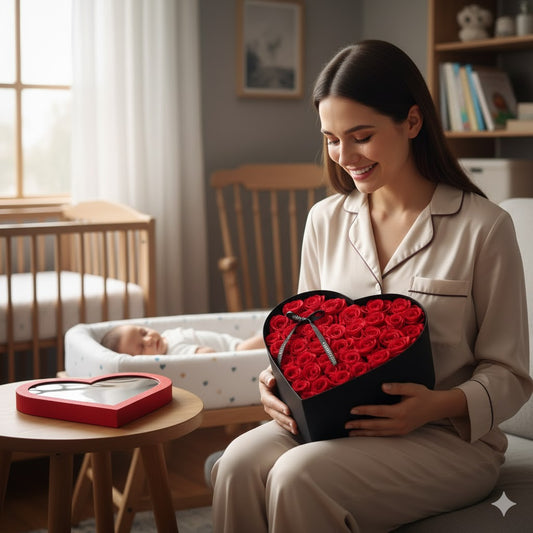 Heart shape flower gift box